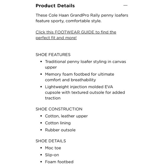 Cole Haan GrandPro Rally Women's White Canvas Penny Loafers Comfort Size 8.5B - Picture 16 of 16